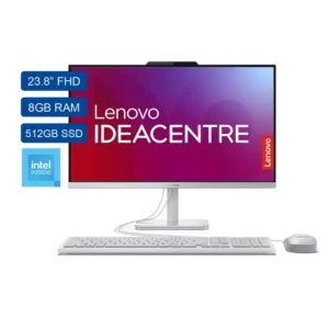 Computador All In One LENOVO 23.8" Pulgadas A100 - Intel N100 - RAM 8GB - Disco SSD 512GB